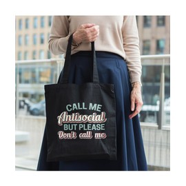 Hippowarehouse call me antisocial but please don't call me Tote Shopping Gym Beach Bag 42cm x38cm,10 litres