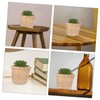 BUGUUYO 6pcs Multi-function Woven Bamboo Storage Basket Set for Home