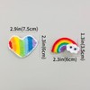 Rainbow Women's Knit Snap Hair Clips, Pride Day 2Pcs Hair