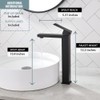 Bathroom Sink Faucet, Matte Black Tall Vessel Sink Faucet, Single