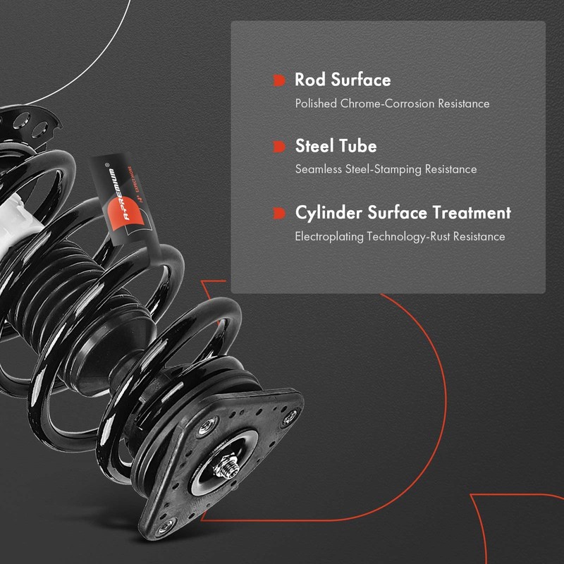 A-Premium Front Pair (2) Complete Strut & Coil Spring Assembly