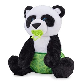 Melissa & Doug 11-Inch Baby Panda Plush Stuffed Animal with Pacifier, Diaper, Baby Panda Doll With Bottle for Ages 18+ Months