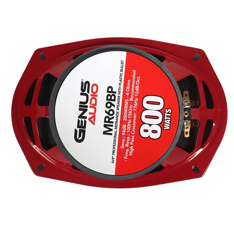 Genius MR69BP 6X9 Midange Speaker Whit Bullet Plastic - 1.5"