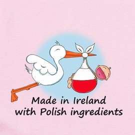 CafePress Stork Baby Poland Ireland Infant Bodysuit Cute Infant Bodysuit Baby Romper Petal Pink