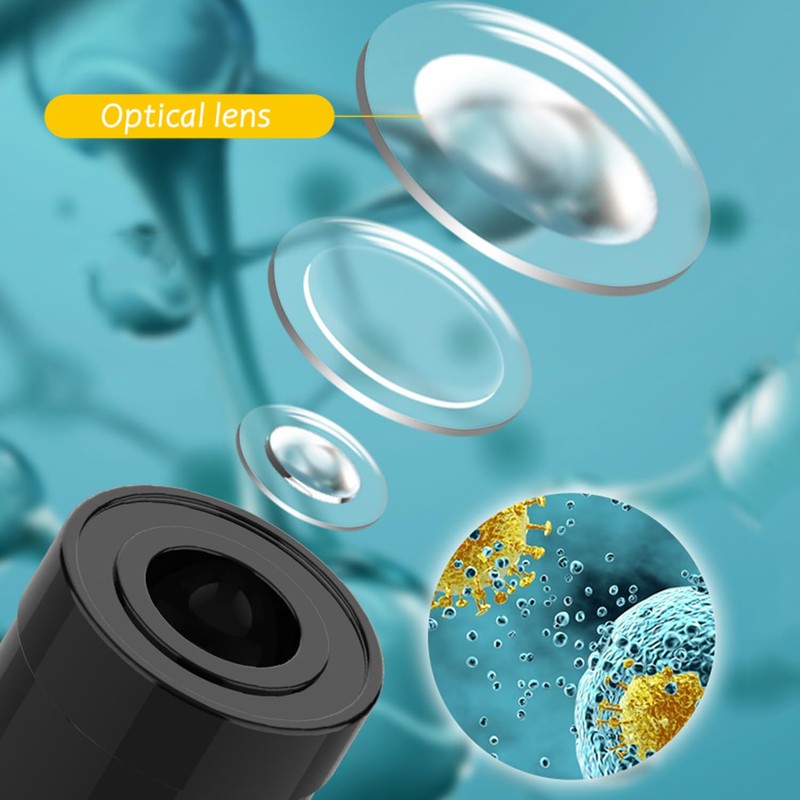 TimeVrinql Children's Portable Microscope, Pocket Handheld Zoom Micro Microscope with