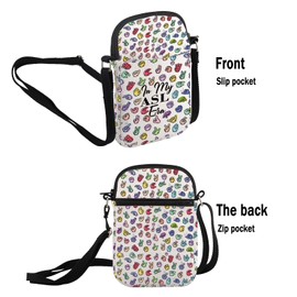 G2TUP American Sign Language Gift My ASL Era Makeup Bag ASL Cosmetic Bag ASL Teacher Gift Zipper Travel Bag (My ASL Era S)