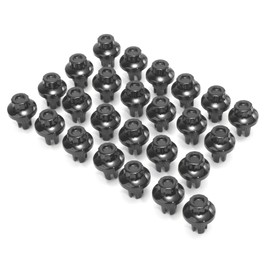 50pcs Wheel Rivets Nuts Rim Lip Hole 7.6mm/0.3in Replacement Alloys Black