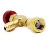 JIANZHENKEJI R410A Refrigerant Charging Valve 1/4'' - 5/16'' Copper Flow