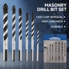 Tuvkkgui Masonry Drill Bit Set (6PCS) for Concrete/Tile/Glass/Brick/Plastic/Wood/Etc, Industrial Strength