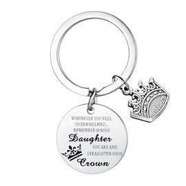 Hgreiwgk Daughter Keyring Daughter Birthday Gifts from Dad Mum Daughter Christmas Gift Daughter Gifts for Daughter Inspirational Gifts Daughter Present Daughter Keychain