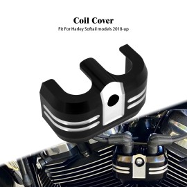 HDBUBALUS Aluminum CNC Coil Cover Fit For Harley Softail Street Fat Bob Breakout 2018-2024
