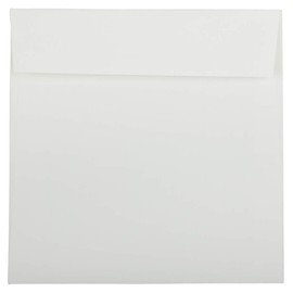 JAM Paper 8.5" x 8.5" Square Invitation Envelopes- Strathmore Bright White Wove - 50/pack