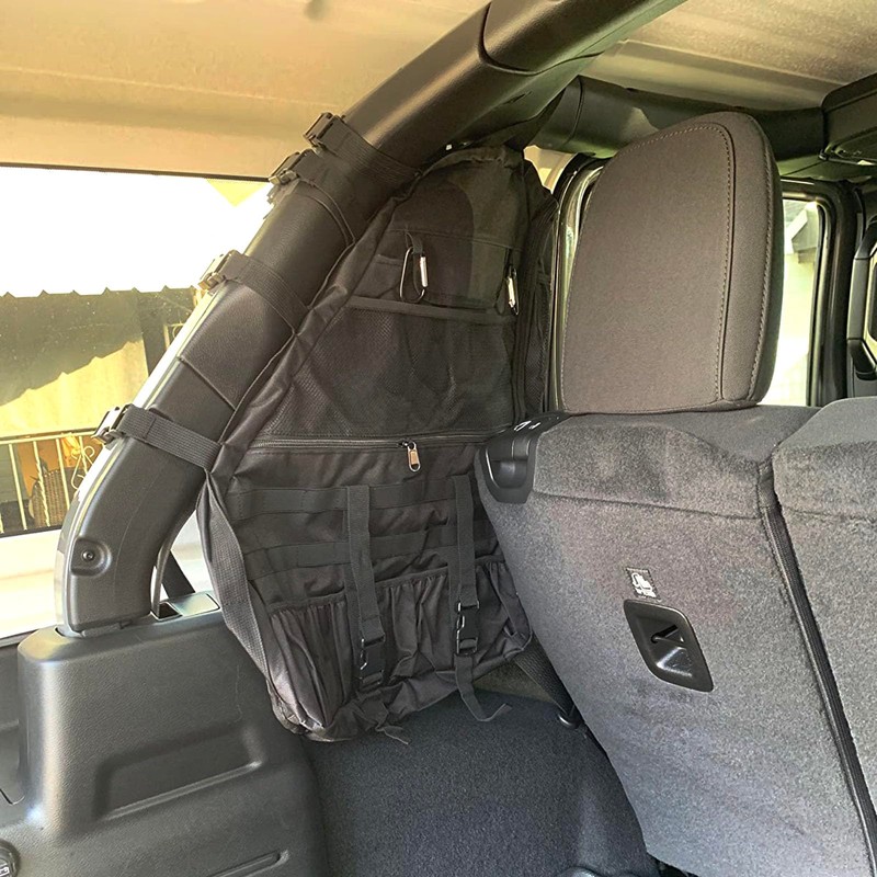 PKEDUO Roll Bar Storage Bag Multi-pocket Rear Cargo Organizers Saddlebag
