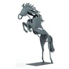 Metal Horse Statue Unique 3D Design Iron Decorative Running Horse