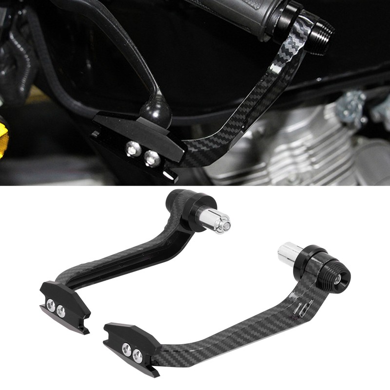 Motorcycle Handlebar Guard Carbon Fiber Style Aluminium Alloy Universal 22mm/0.87inBlack