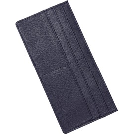 Blue Sincere SW2 Ultra Thin Long Wallet, Genuine Leather, Card Case, 6 Cards, RFID Skimming Prevention, Women's, YKK Zipper, Thin, Wallet, Coin Purse, Storage, Small, Mini Wallet, Fragment Case, dark