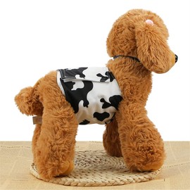 RURAUOGR Male Dog Diapers Washable Dog Belly Bands Reusable Doggie Wraps - Pack of 3 (Cow, X-Large(21''-27''))