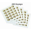 100 FOREVER STAMPS 5 SHEETS White Rose Wedding Invitations