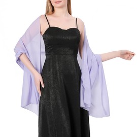 Women Chiffon Shawls and Wraps for Evening Dresses by Ladiery, Elegant Soft Sheer Chiffon Stole Bride Wedding Scarf