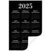 Annual Year-at-A-Glance Calendar Sticker Decal | Removable and Repositionable (Black