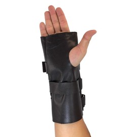 thecostumebase Bane Glove Tdkr Costume Wrist Protector Sheep Skin Brown