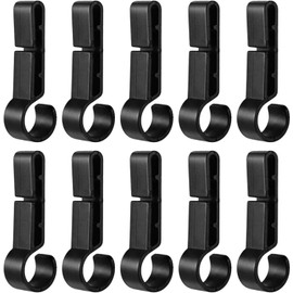 10 Pcs Black Hard Hat Headlamp Hooks, Hardhat Headlamp Clips Non-Slip, Hard Hat Light Clips, Small Hard Hat Headlamp Clips, Hard Hat Light Hooks, Hard Hat Accessories for Improve Work Efficiency