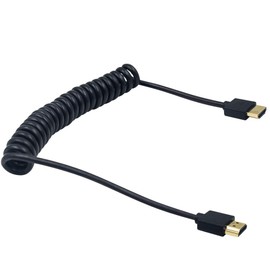 Duttek Cable HDMI en espiral, cable HDMI 4K a HDMI, cable HDMI macho a macho extensor en espiral para 3D y 4K Ultra HD TV Stick HDMI 2.0 cable convertidor de extensión (extensor HDMI) (1.2 m/4 pies)