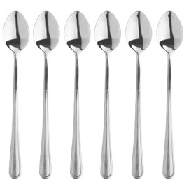 Glasmark KROSNO 1992 Spoon Set Coffee Spoon Cocktail Spoon Long Dessert Spoon Ice Cream Spoon 6 Pieces Dishwasher Safe Silver Stainless Steel