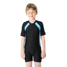 Kids Swimming Costume Age 3-9,Front Zip Super Stretch Kids Wetsuit Sun Protection and Insulation,Wet Suits for Girls and Boys for Swimming,Diving,Water Sports
