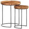 vidaXL 2-Piece Coffee Table Set - Solid Acacia Wood and