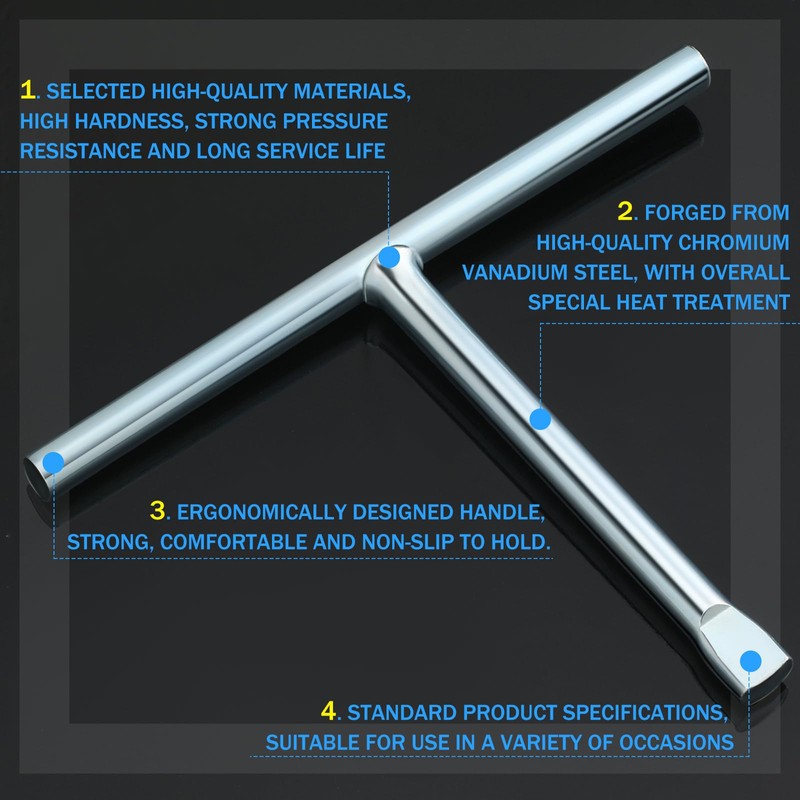 Gisafai 1 Pcs Tire Chain Wrench T Handle Wrench Alloy