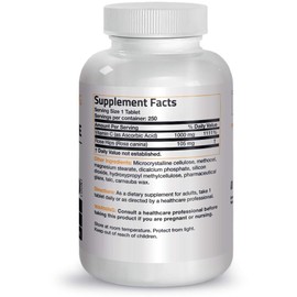 Bronson Vitamin C 1000 mg with Rose Hips Sustained Release, 250 Tablets