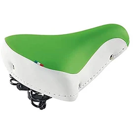 Selle Montegrappa Bicycle Saddle Cruiser Bike Saddle Comfort Saddle SM 08 F in 6 Colours Skai Italy White Green