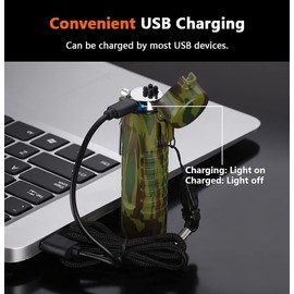 Windproof Arc Lighter with Flashlight Lighter Rechargeable Flameless Waterproof Lighter