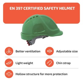 Hard Hats Construction Work Helmet- Lightweight Builders Hat, Adjustable Size Safety Helmet Construction, China Strap With Built-In Sweatband, Compatible With External Accessories
