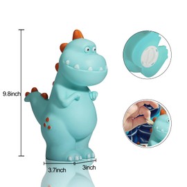 Dinosaur Piggy Bank Toys, Piggy Banks for Kids, Dino Money Box, Unbreakable Dinosaur Money Box, Cartoon Blue Dinosaur Children'S Piggy Bank, Money Boxes for Boys Gilrs Kids Toysbirthday Gifts