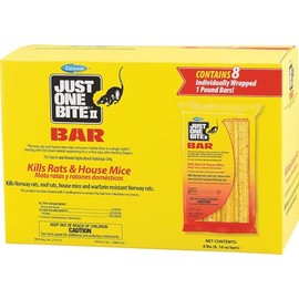 Just One Bite II 16 oz. Rodent Rat Bait Cake Blocks - (Pack of 8)