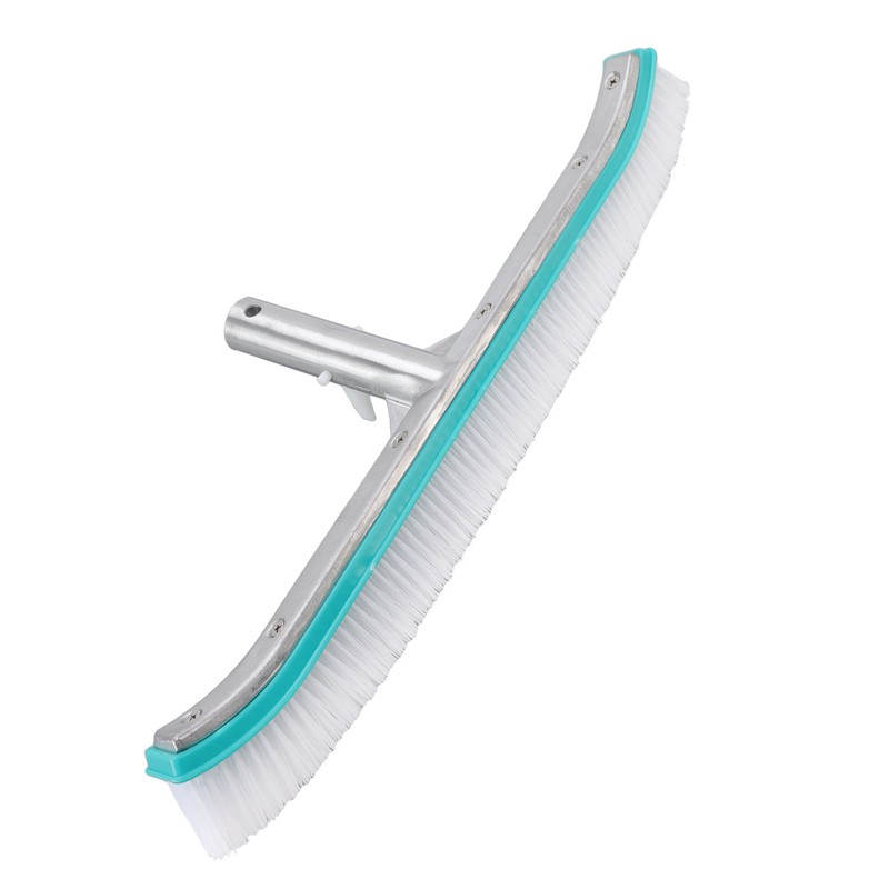 18in Swimming Pool Brush Plastic Nylon Stainless Steel Cleaning Tool