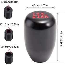 Gear Knob Gear Knob 6 Speed Car Gear Knob Universal Metal Modification Manual Shift Head Gear Shift Knob Black