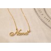 GR859C Ashley Name Necklace Gold Plated Stainless Steel Pendant Necklace