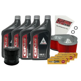 Cyclemax Standard 10W-30 Tune-Up Kit compatible with 2004-2009 Honda VTX 1300 VTX1300 with Spark Plugs