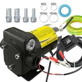 12V DC Gasoline Self-priming Fuel Transfer Pump, Reversible Pumping, Overheat Protection, Explosion-proof, Suitable for Gasoline, Diesel, Mineral Oil, Kerosene