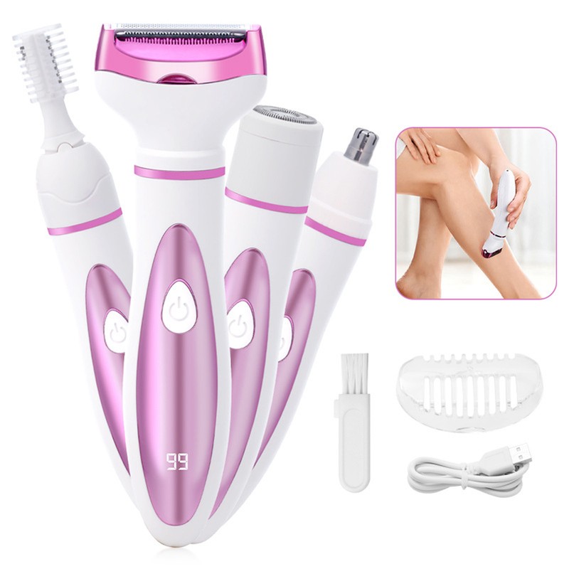 4 in 1 Cordless Bikini Trimmer Pubic Nose Eyebrow Hair