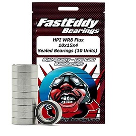 FastEddy Bearings Compatible with HPI WR8 Flux 10x15x4 Sealed Bearings (10 Units)