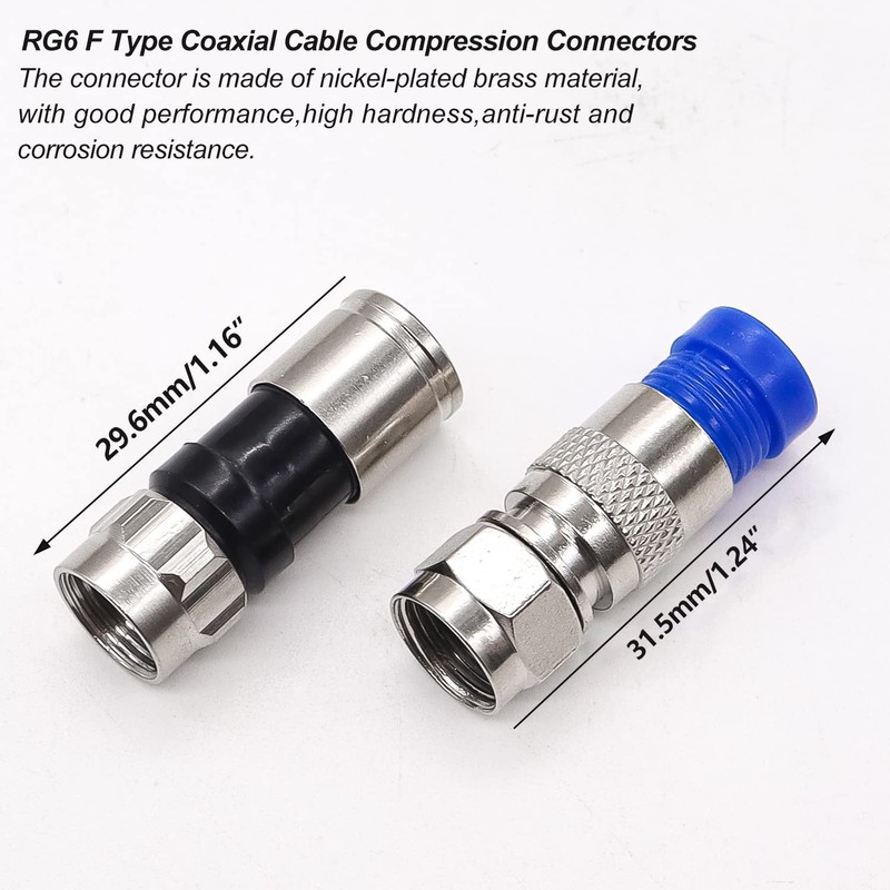 mxuteuk Coax Cable Crimper Kit Adjustable RG6 RG59 RG11 75-5