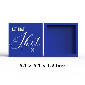 Funny Bathroom Decor Bathroom Signs Blue Desk Decor Wood Box Sign Humor Bathroom Shelf Decor Restroom Sign Half Bathroom Decor Farmhouse Toilet Sign Guest Bathroom Decor for Home Tabletop Countertop