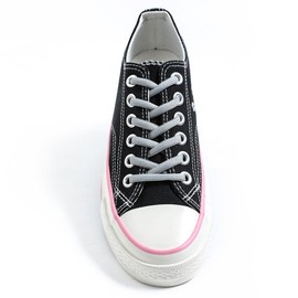 VSUDO 35" Oval Light Gray Shoe Laces for Sneakers, Half Round Athletic Basketball Shoelaces, Running Sport Shoestrings [1 Pair-Light Gray-090CM]