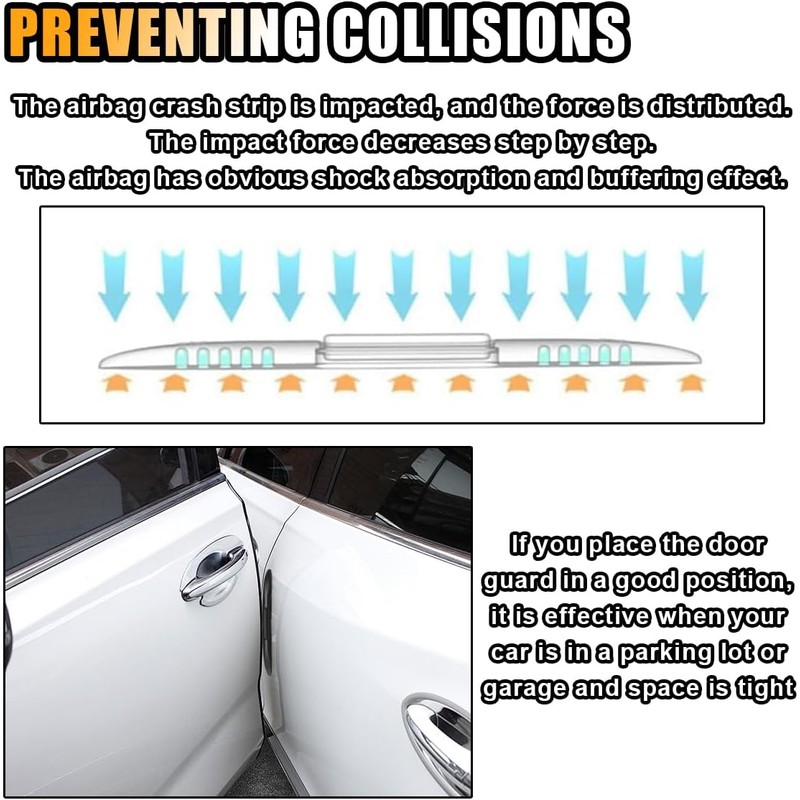 4 piezas de protectores de borde de puerta de coche,