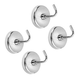PRIMADA Extra-Strong Set Magnetic Hooks, 2pc, Chrome (2)