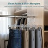 20 Pcs Clear Plastic Pant Hangers with Clips - 14"
